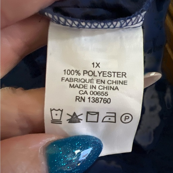 Penningtons Blue Ruffle Blouse - Picture 4 of 5